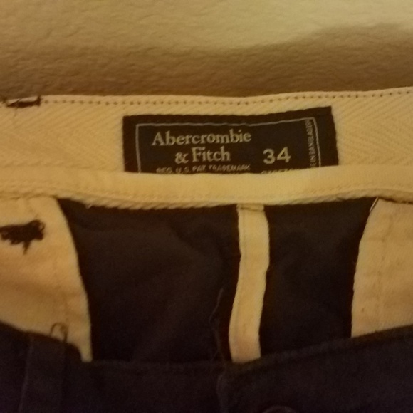 black abercrombie and fitch flat front shorts - Picture 2 of 4